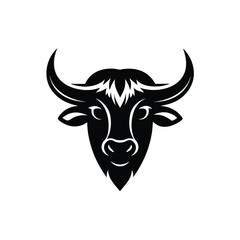 Naklejka premium bull head isolated on white