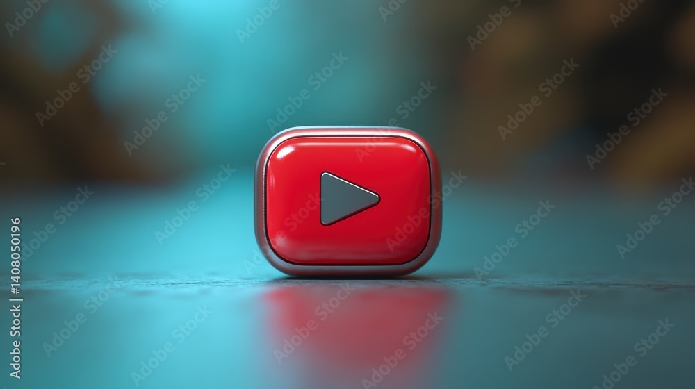 Poster red subscribe button engaging content,a simple call to action for viewers to join,follow for updates