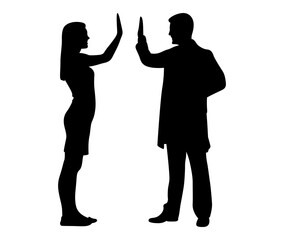 A doctor is standing and advising a patient vector.