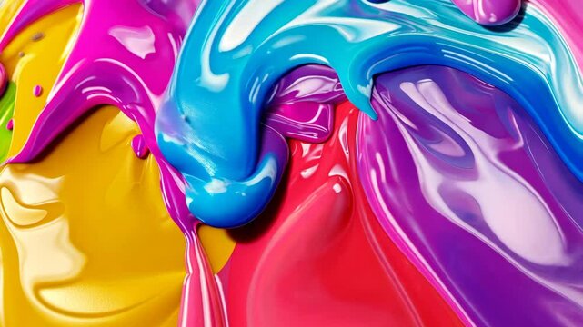 Leuchtende Farbstreifen flie&szlig;en ineinander