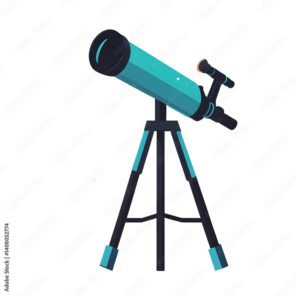 Aufkleber Modern design icon of a telescope symbolizing space exploration isolated on a empty plain background