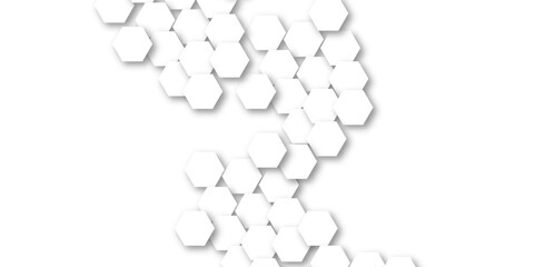 Abstract technology white geometric hexagon on transparent concept design honeycomb shape vector. 