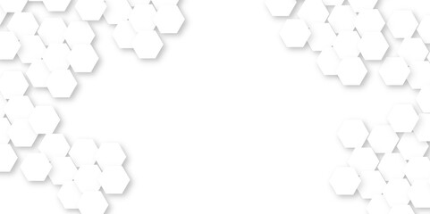 Abstract technology white geometric hexagon on transparent concept design honeycomb shape vector. 