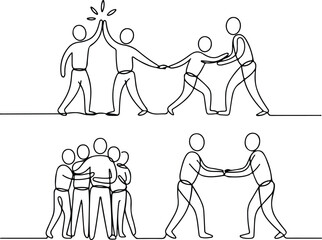 Stick Figure Silhouette Set | Minimal People Poses Vector Stickman Silhouette Collection | Action & Pose Line Figures