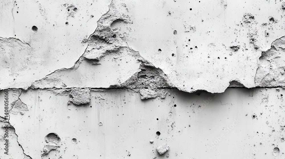 Poster seamless of close up of abstract grey concrete wall texture background isolated on white background 