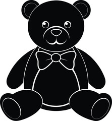 Teddy Bear Silhouette Vector | Cute Bear Design