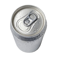 Top-Down View of a Drink Can Mockup with Water Droplets for Marketing, Studio Environment, High-Quality Image