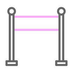 Finish Point Vector Line Lt Pink Grey Icon Design