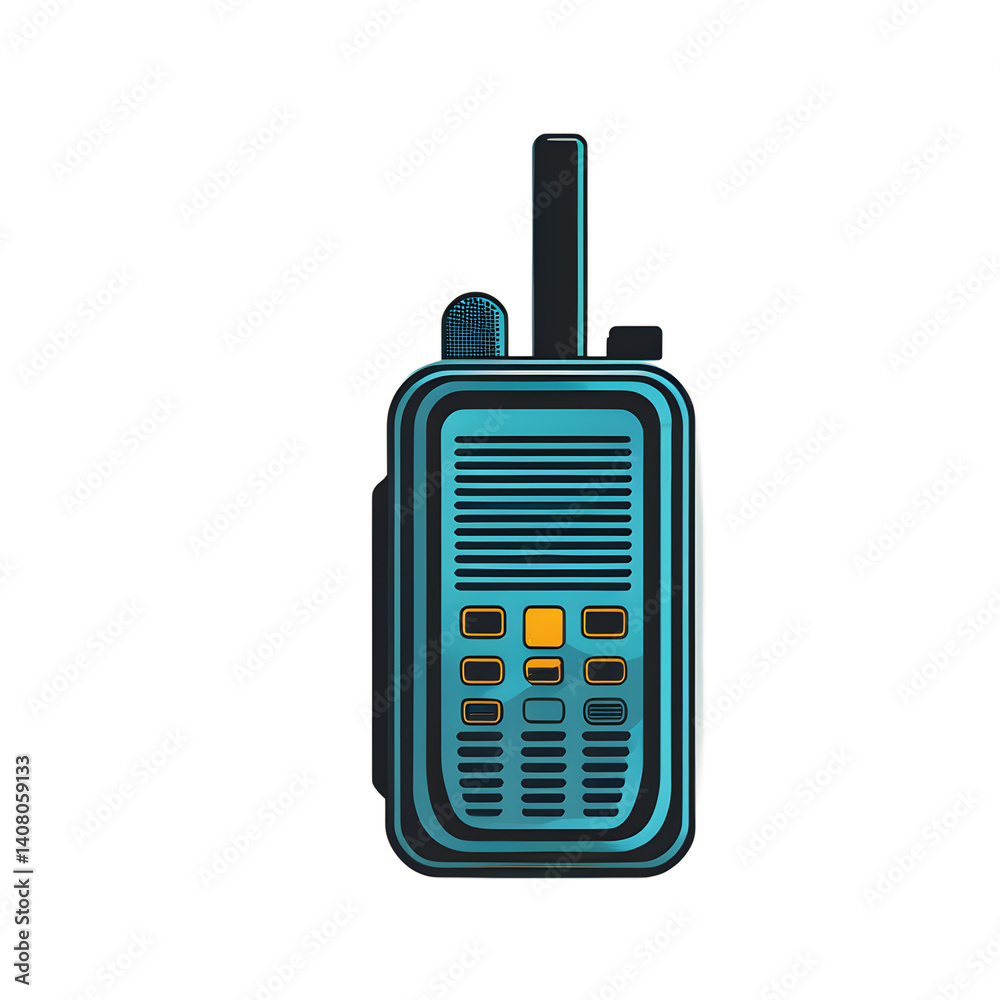 Aufkleber Modern design icon of a walkie-talkie symbolizing communication isolated on a empty plain background