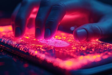 Fingerprint Scan on Smartphone by Woman Hand for Biometric Identity Access and Mobile Unlock