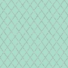 Green plaid gingham, scottish tartan texture, grid graph paper with rhombus squares pattern, picnic napkin and curtain tablecloth, vector seamless geometric checkered fabric