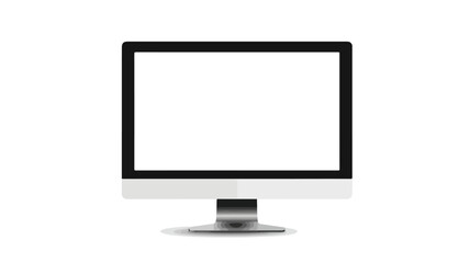 Sleek Modern Computer Monitor with Blank White Screen for Technology Advertisements