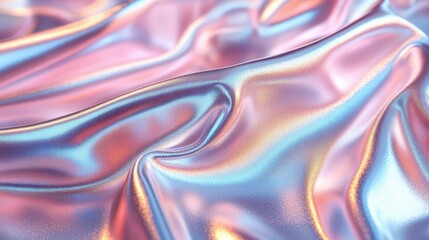 Obraz premium silver iridescent hologram rainbow foil texture background,stock photo