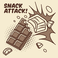 Chocolate Bar Breaking Apart