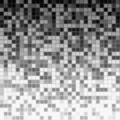 Black and white mosaic plaid gingham, scottish tartan texture, grid graph paper with rhombus squares pattern, picnic napkin and curtain tablecloth, vector seamless geometric checkered fabric