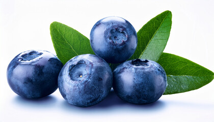 blueberries and leaves