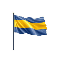 Waving Flag of the County of V�sterbotten, Sweden