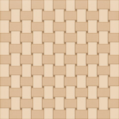 Brown plaid gingham, scottish tartan texture, grid graph paper with rhombus squares pattern, picnic napkin and curtain tablecloth, vector seamless geometric checkered fabric