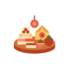 Dessert Charcuterie Board on Transparent Background  