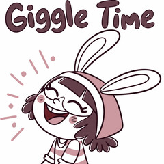 Giggle Time – Laughing Cutie in Comic Pop