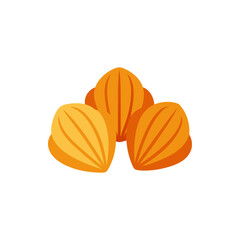 Classic Madeleines Shell Pattern on Transparent Background  