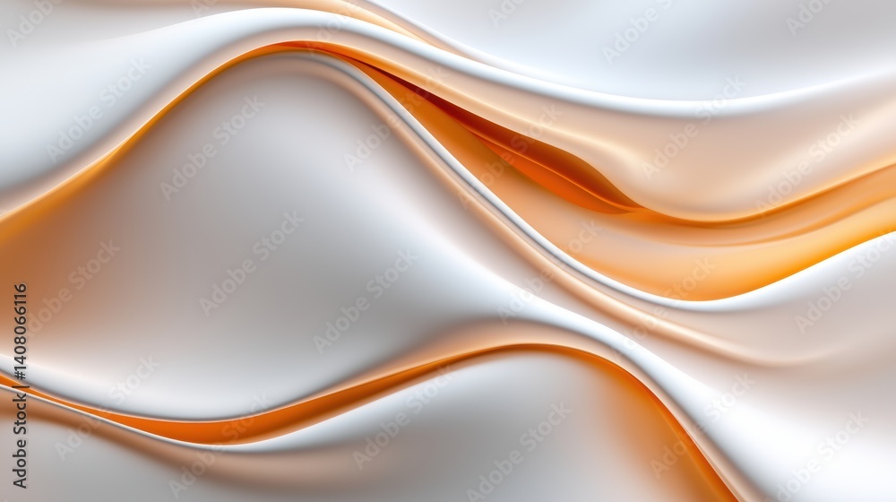 Poster smooth floating liquid shapes merging seamlessly in a smooth artistic composition.