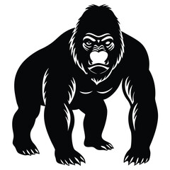 Vector illustration of a dark gorilla