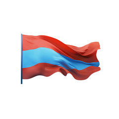 Fototapeta premium Waving Flag of Buryatia, Russia 3D Render of a Flowing National Symbol