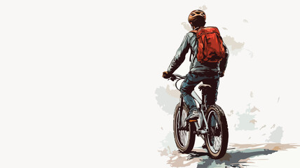 Obraz premium Professional Book Cover Design Featuring Bike Enthusiast, Vector Illustration For Wattpad