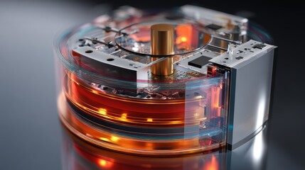 Circular microchip module with translucent housing