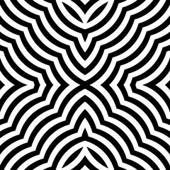 Obraz premium Seamless surface pattern design. Wavy ornament. Linear motif. Curly stripes. Waves backdrop. Repeated curves wallpaper. Abstract picture. Digital paper. Optical web designing.