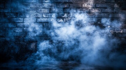 Smoky brick wall backdrop