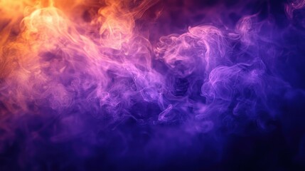 Naklejka premium Abstract Purple and Orange Smoke Clouds