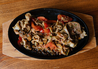 food, meat, meal, dinner, plate, chicken, potato, fish, vegetable, pork, dish, cake, salad, dessert, soup, russian food, russian kitchen, pies