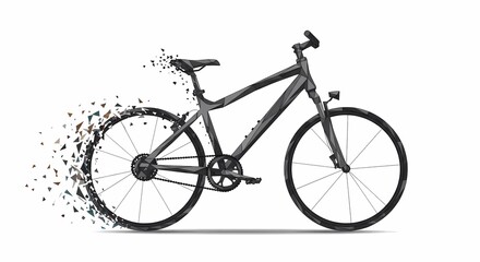 bicycle silhouette isolated on white