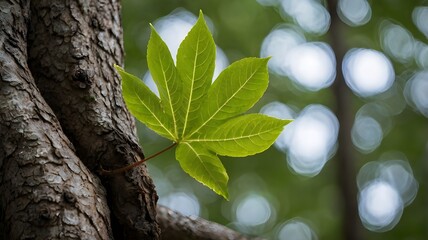 green leaves background