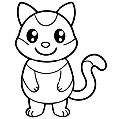 Playful Kawaii Creatures Vector Illustration on White Background