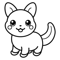 Playful Kawaii Creatures Vector Illustration on White Background