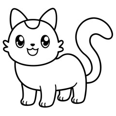 Playful Kawaii Creatures Vector Illustration on White Background