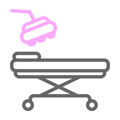 Operation Theatre Vector Line Lt Pink Grey Icon Design