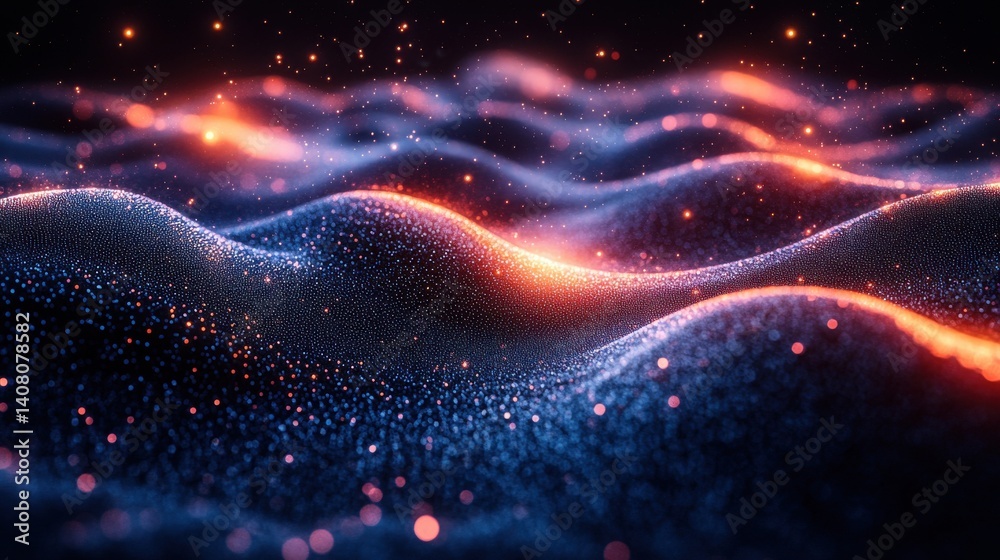 Aufkleber technology digital data abstract background data analysis,access to digital data digital cyberspace,particles,digital data network connections 3d rendering,photo stock