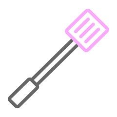 Spatula Vector Line Lt Pink Grey Icon Design