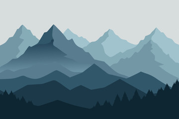 Naklejka premium mountains in the mountains