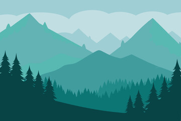 Fototapeta premium forest in the mountains