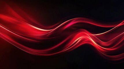 Abstract Red Waves: A Symphony of Light and Flow