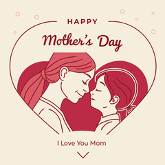 Digital illustration celebrating Mother's Day