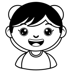 Minimal Kawaii Friends Vector Illustration on White Background