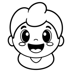 Minimal Kawaii Friends Vector Illustration on White Background