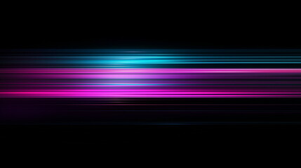 Kinetic motion blur background, streaks of cyan and magenta light trails 
