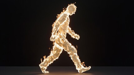 Obraz premium Representation of resilience through fire imagery.